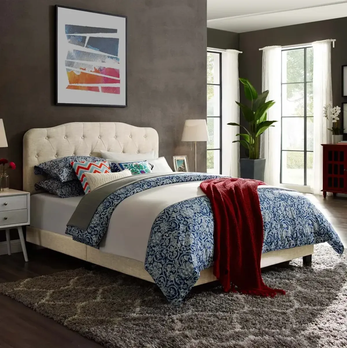 Modway - Amelia Full Upholstered Fabric Bed