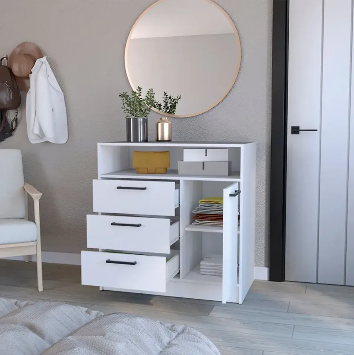 Drawer Dresser Torrey, Bedroom, White