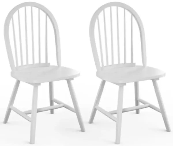Set of 2 Vintage Windsor Wood Chair with Spindle Back for Dining Room