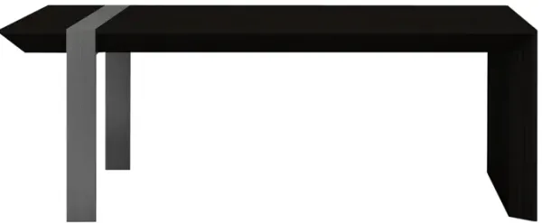 Hexy 48 Inch Coffee Table, Rectangular, Wenge Brown Wood Finish, Chrome - Benzara