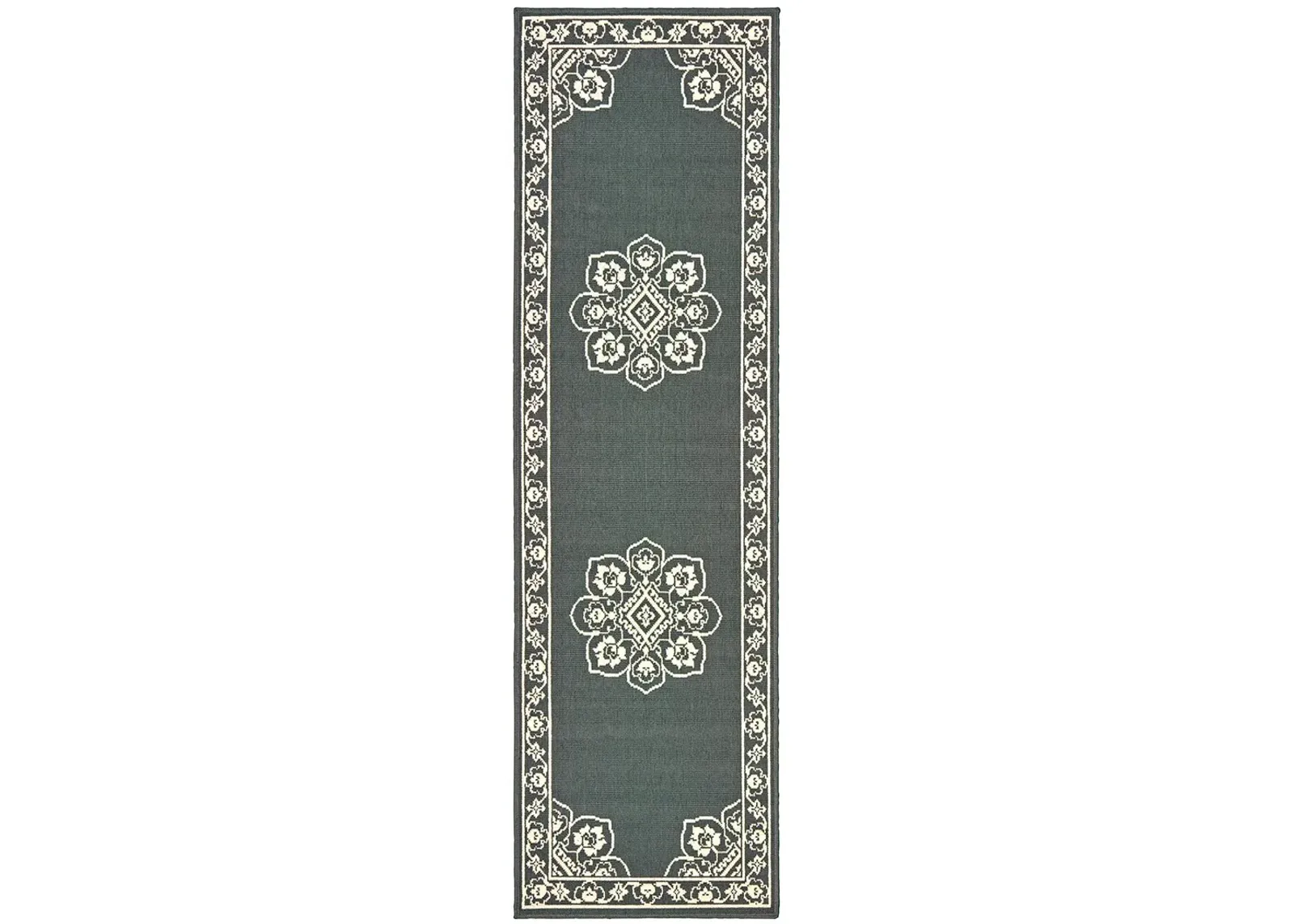 Marina 2'3" x 7'6" Grey Rug