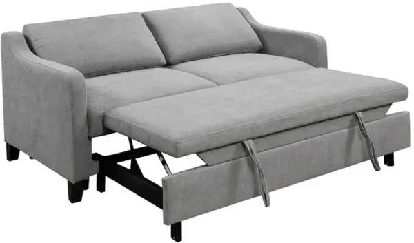 MONDAWE 3 in 1 Convertible Queen Sleeper Sofa Bed with Reclining Backrest, Modern Fabric Loveseat Futon Sofa Couch with Pullout Bed