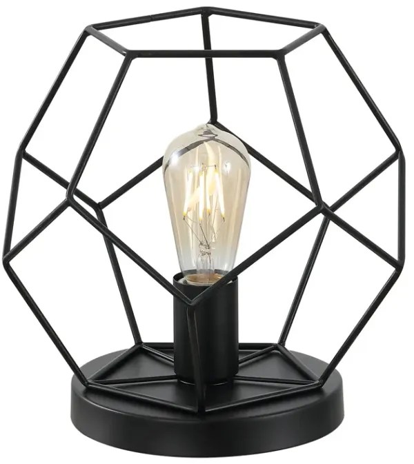 James Mid Century Glam Geometric LED Table Lamp
