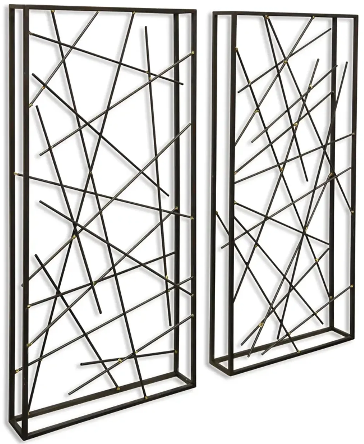 Set of 2 Metal Wall Sculptures