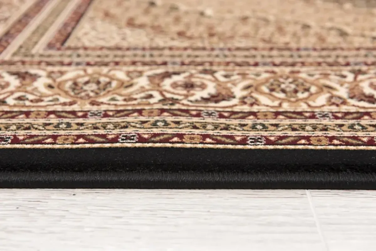Majestic Moroccan Traditional Red Beige Indoor Runner Rug