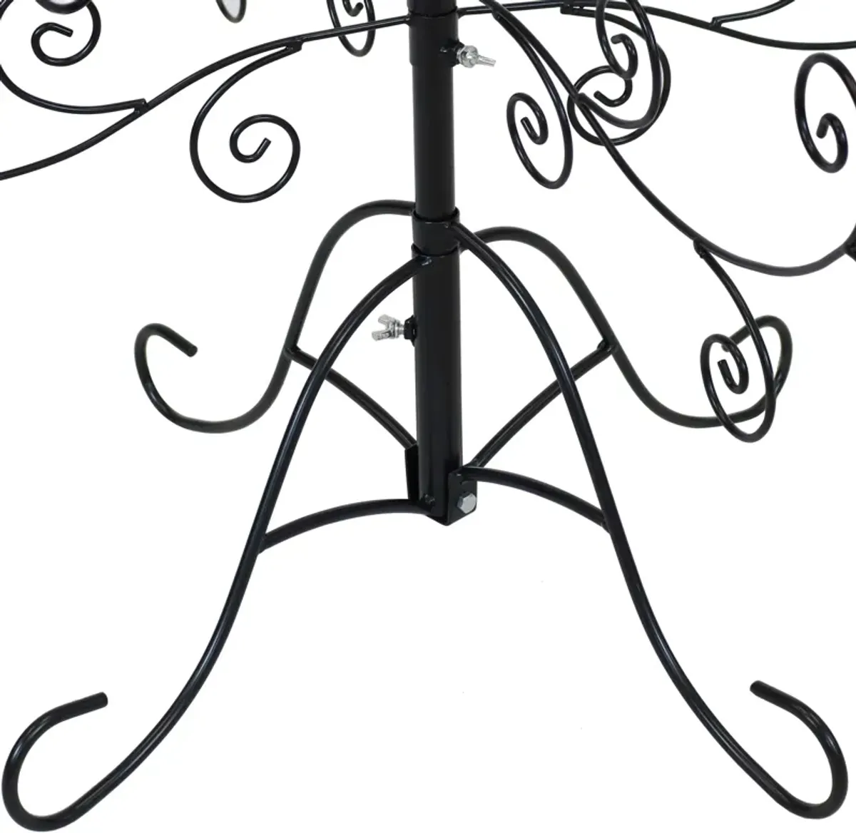 Sunnydaze Noelle Indoor Black Metal Christmas Ornament Tree - 5 ft