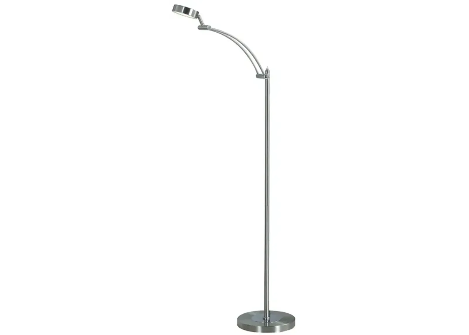 54-Inch-Long Tinsley Silver Integrated LED Task Floor Lamp