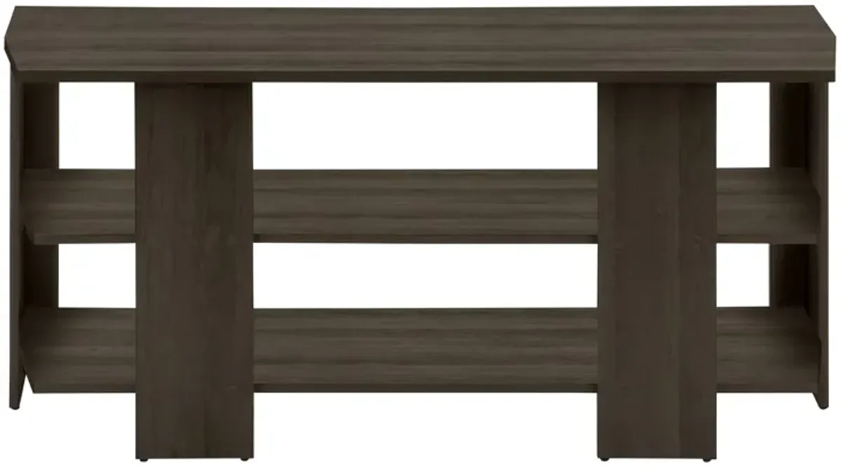 Monarch Specialties I 2514 Tv Stand, 42 Inch, Console, Media Entertainment Center, Storage Shelves, Living Room, Bedroom, Laminate, Brown, Contemporary, Modern