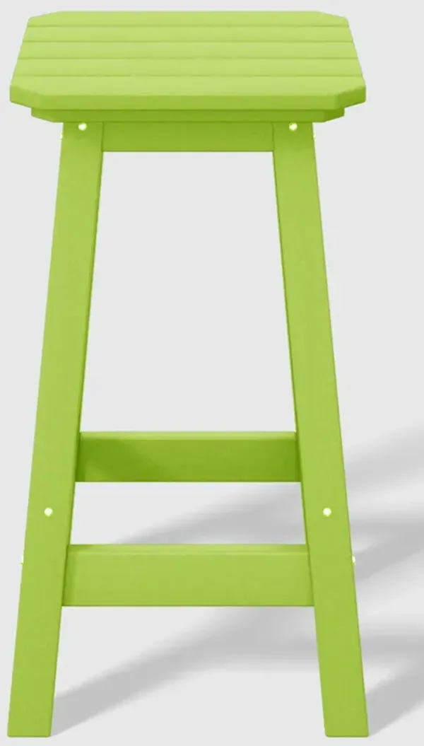 WestinTrends 24" HDPE Outdoor Patio Counter High Backless Square Bar Stool