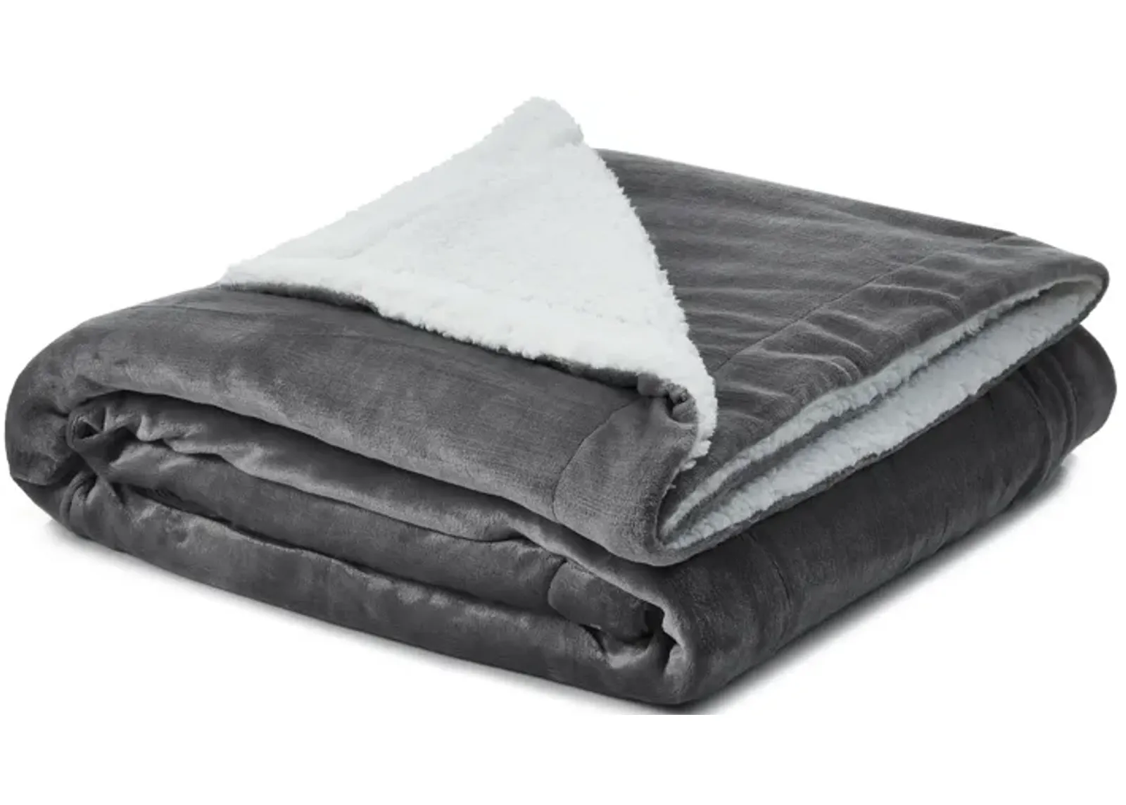 Cozy Tyme Babineaux Flannel Reversible Sherpa Throw Blanket 60"x80"