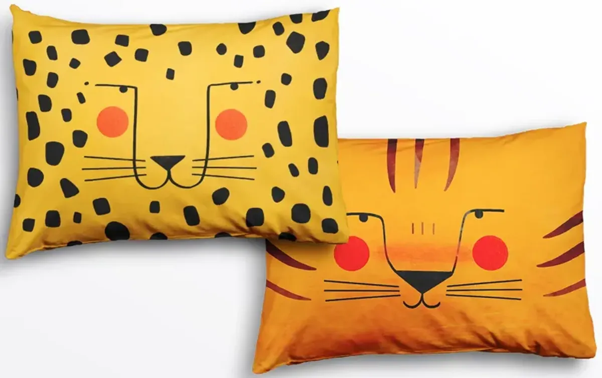 2 pack Jungle Standard Pillowcase Set - 100% Cotton