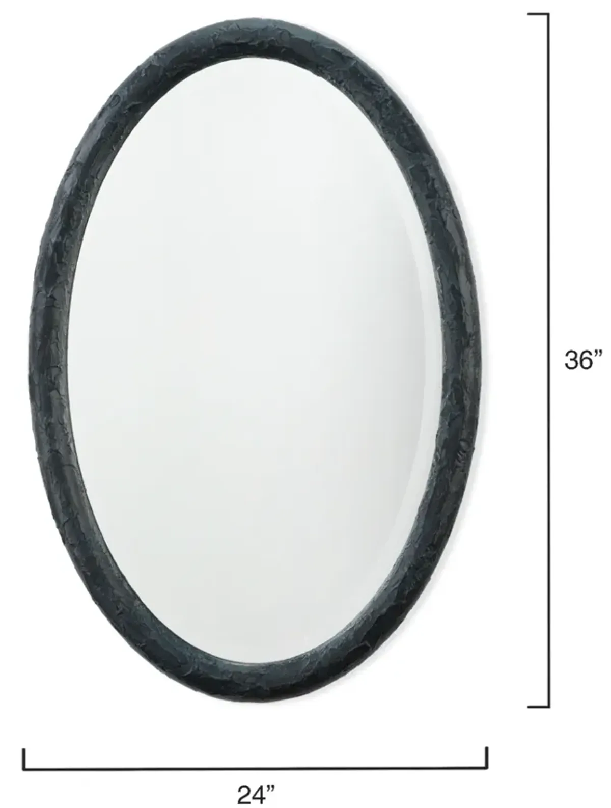 Ovation Oval Mirror, Black