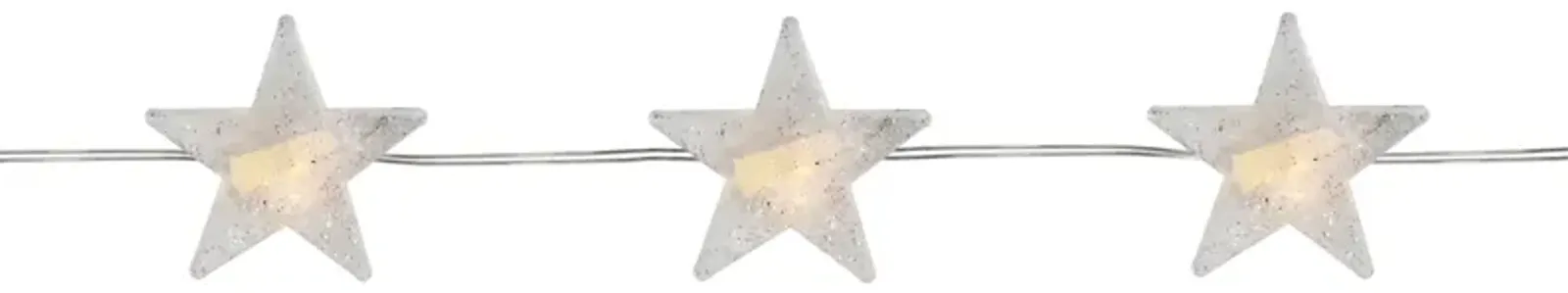 20-Count Warm White LED Micro Star Fairy Christmas Lights - 6.25 ft Clear Copper Wire