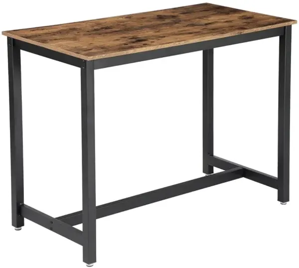 Hivvago Industrial Rustic Brown Bar Table for 4 People