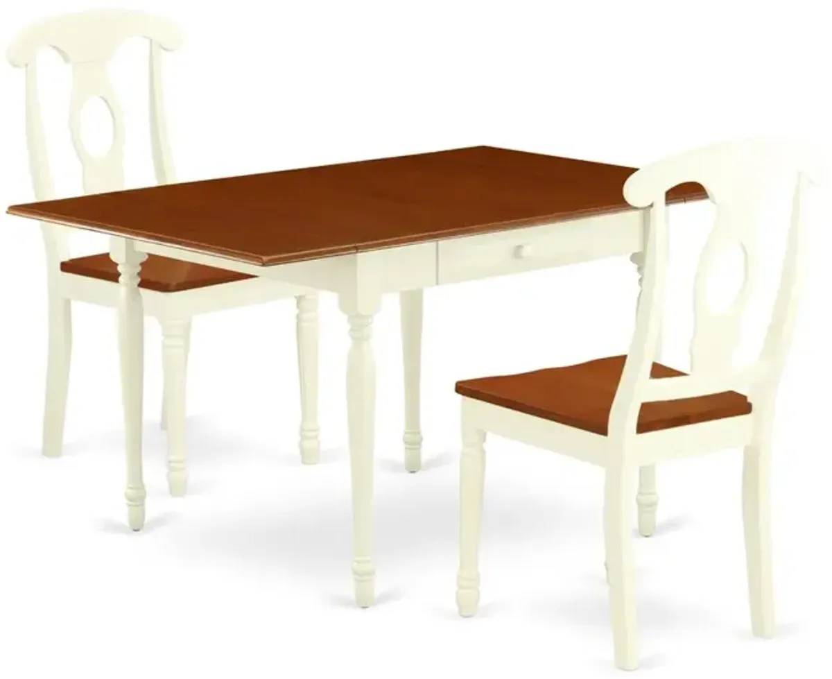 Dining Room Set Buttermilk & Cherry, MZKE3-WHI-W