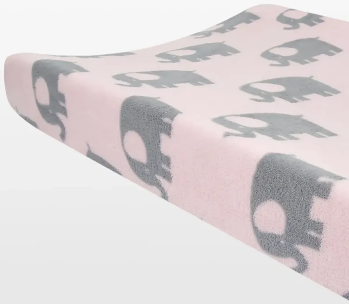 Bedtime Originals Eloise Pink/Gray Elephant Diaper Changing Pad Cover