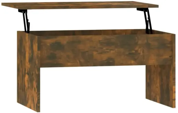vidaXL Coffee Table Smoked Oak 31.5"x19.9"x16.3" Engineered Wood
