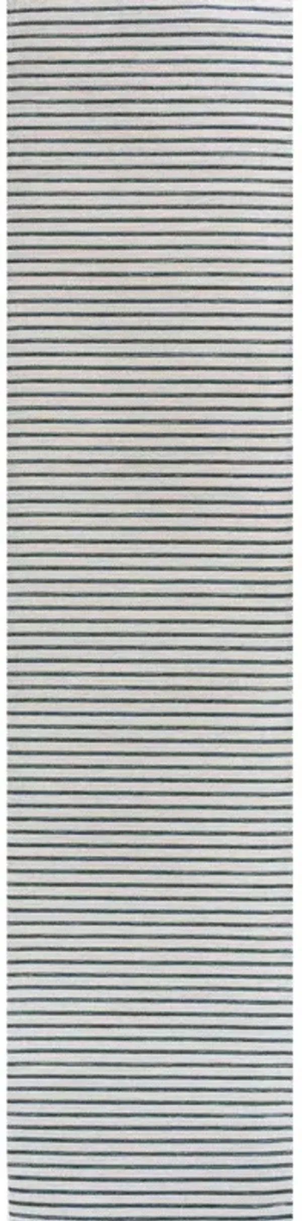 Classic Coastal Pinstripe Reversible Machine-Washable Indoor/Outdoor Area Rug