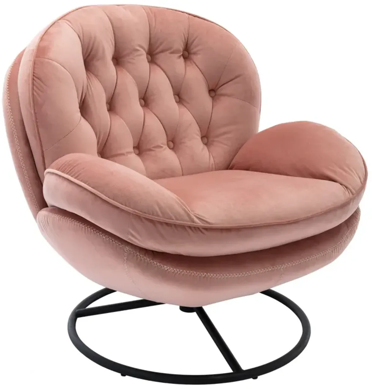 Accent Chair TV Chair Living Room Chair Pink Sofa With Ottoman