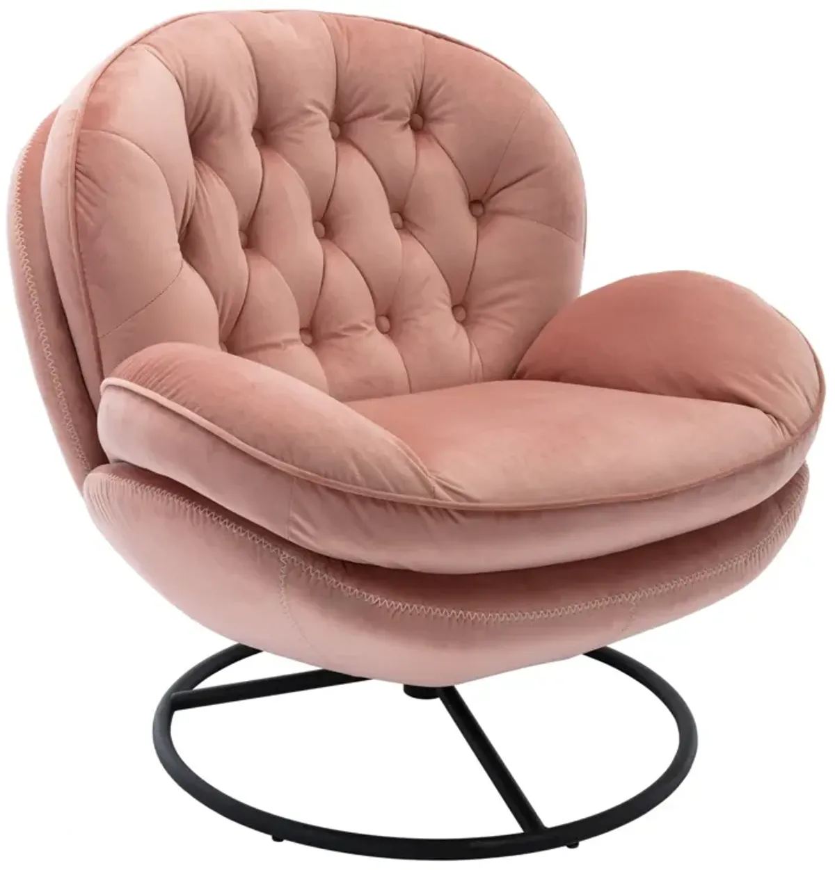 Accent Chair TV Chair Living Room Chair Pink Sofa With Ottoman