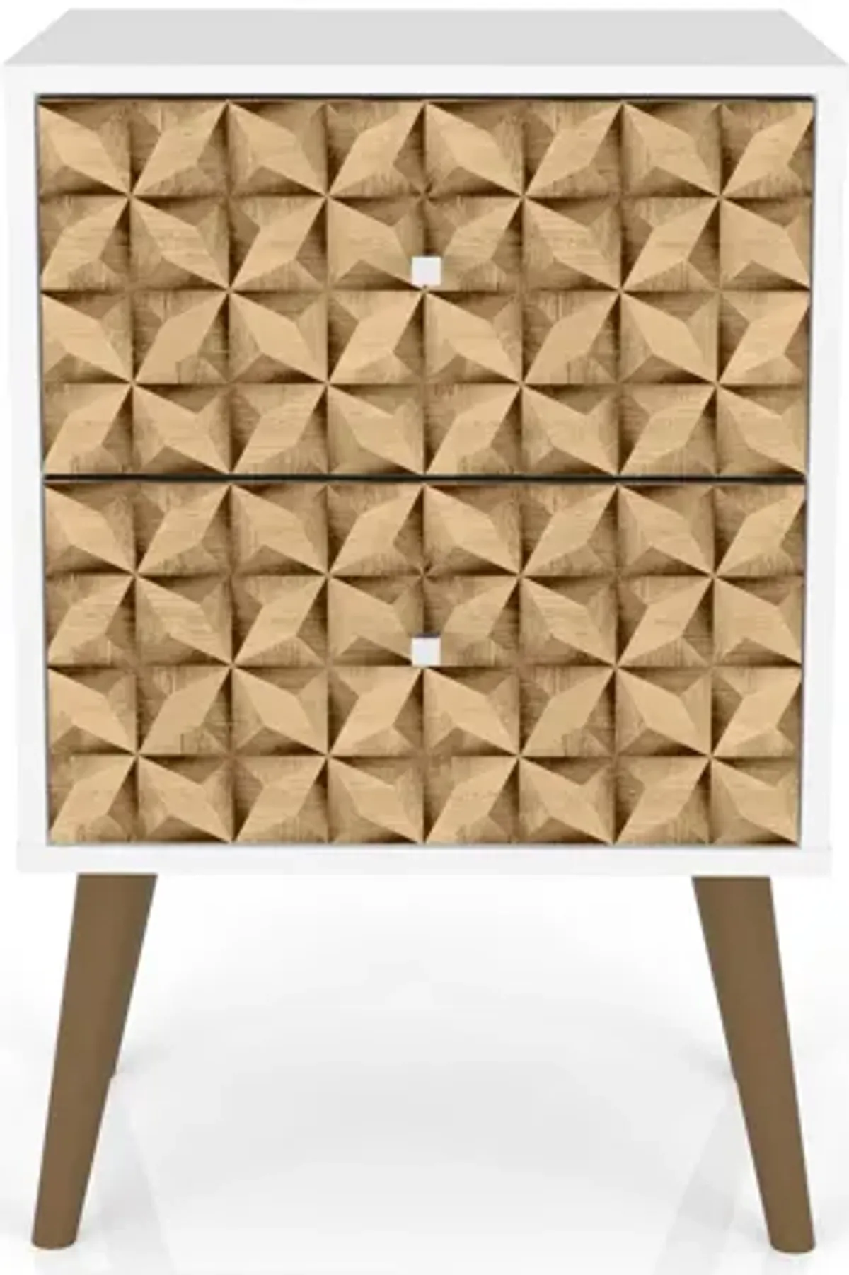 Liberty 2.0 Nightstand in White and Brown Pattern