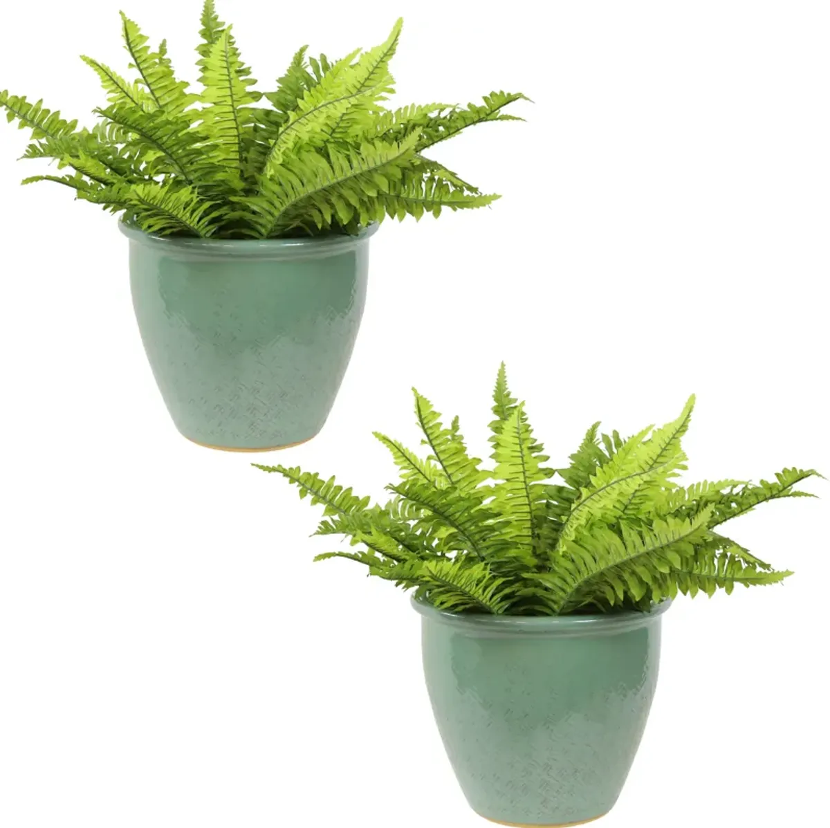 Sunnydaze 11 in Ocean Villa Glazed Ceramic Planter  - Set of 2