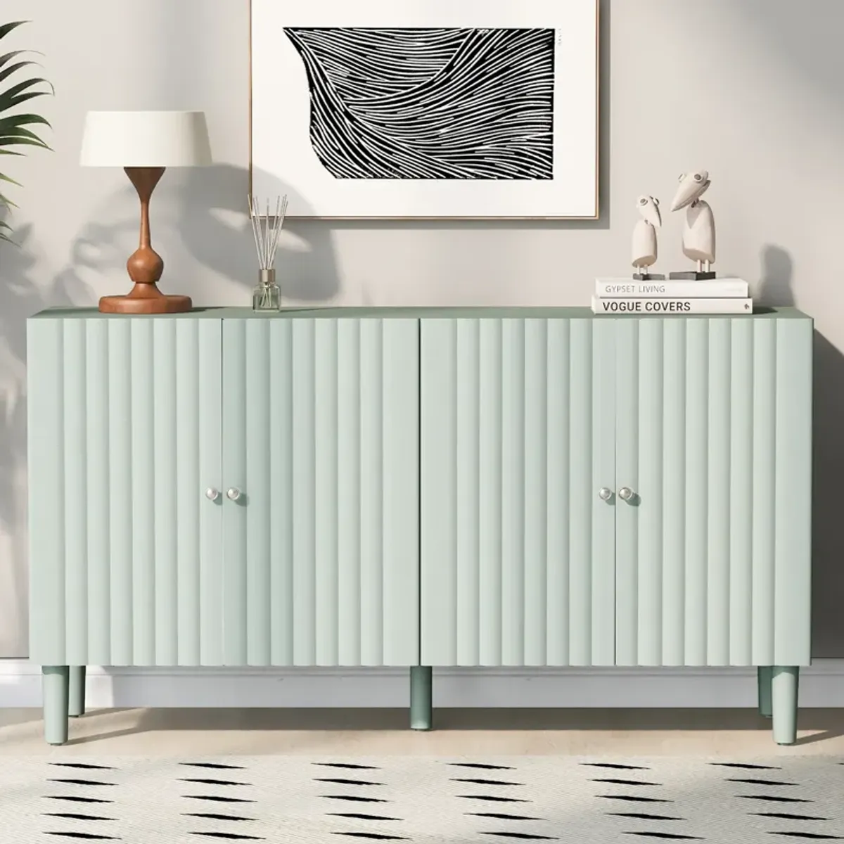 Merax Sideboard Storage Cabinet with 4 Doors