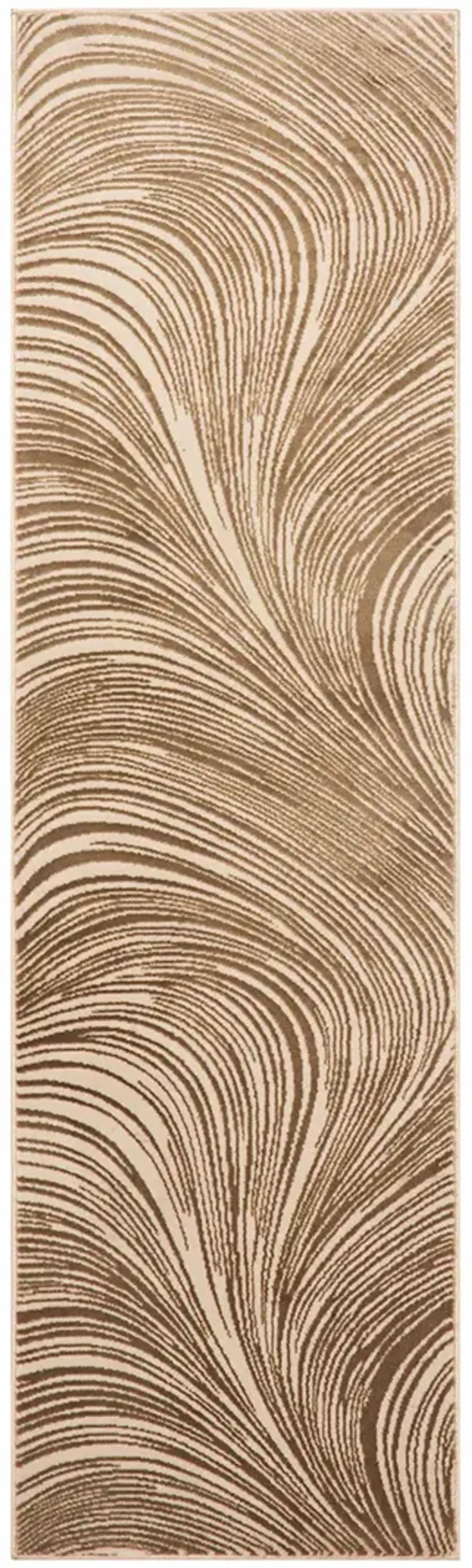 Central Park West CEP02 Beige/Brown 2' x 6' Rug