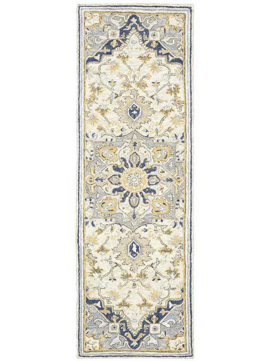 Alfresco 2'6" x 8' Blue Rug