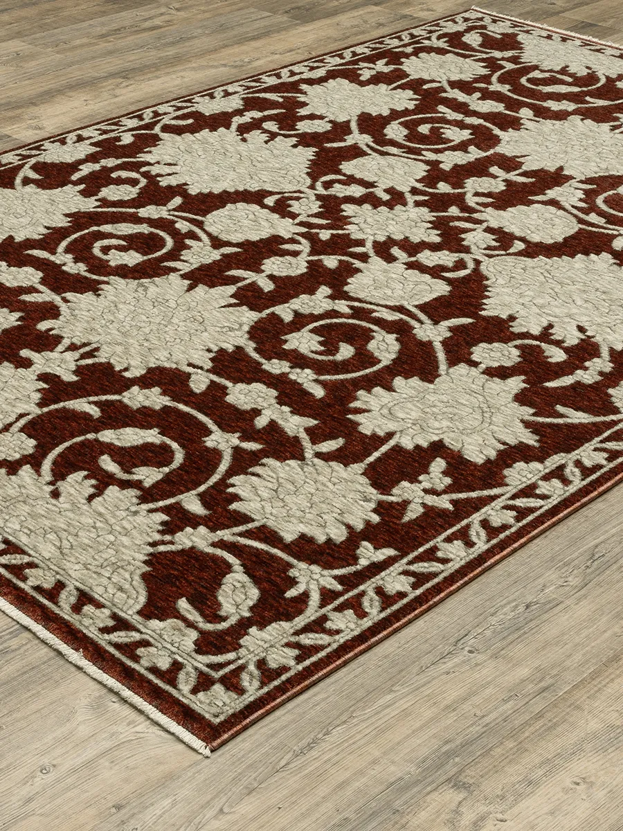 Capella 3'3" x 5' Red Rug