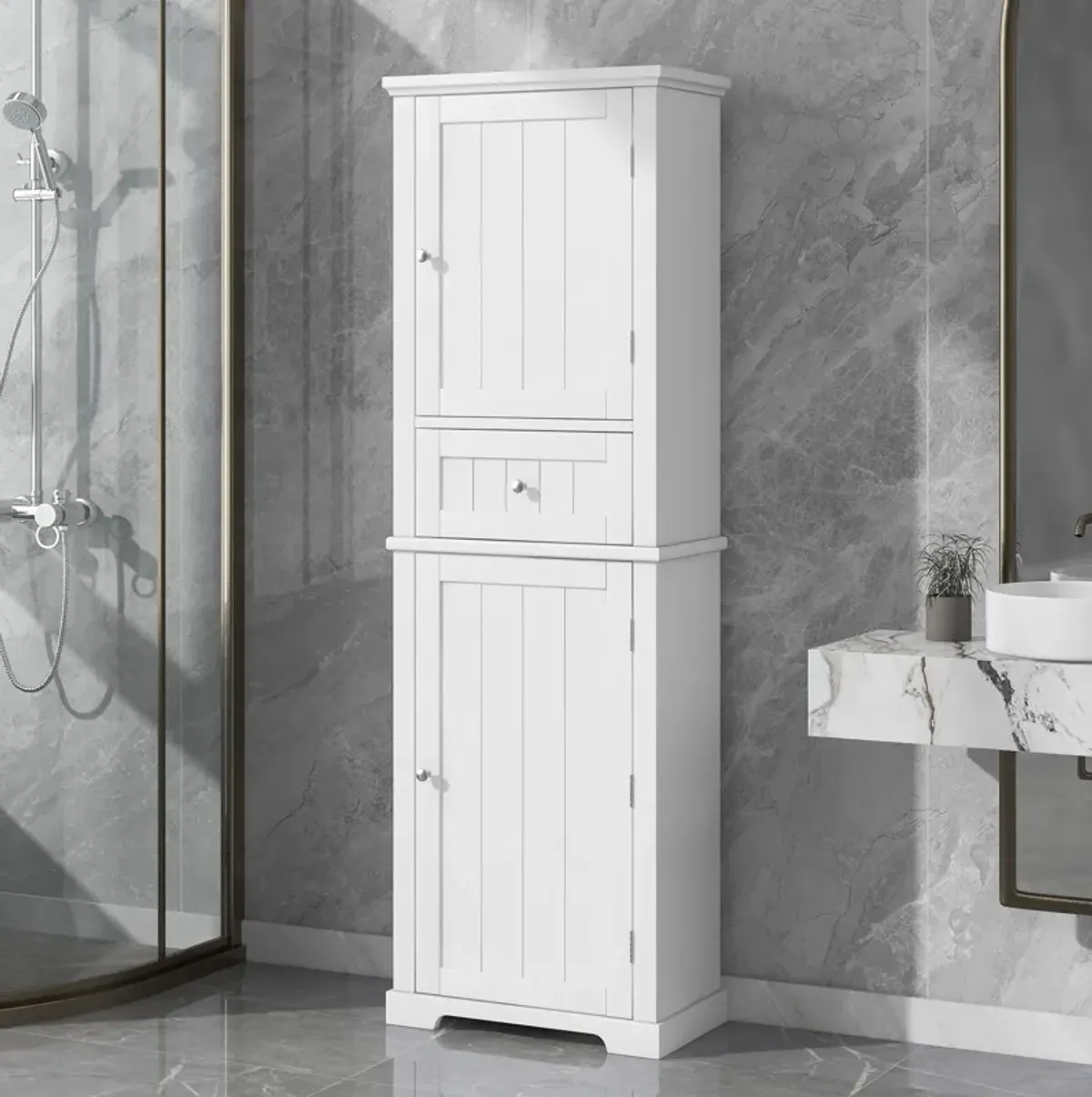 Merax Freestanding Storage Cabinet Bathroom Cabinet