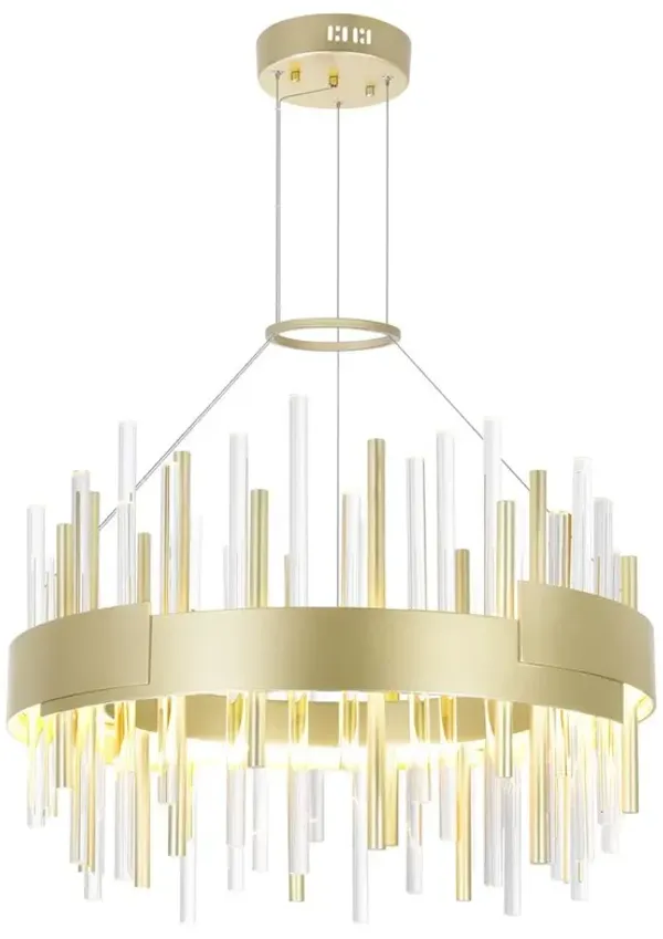CWI Lighting Millipede 20 in LED Satin Gold Chandelier