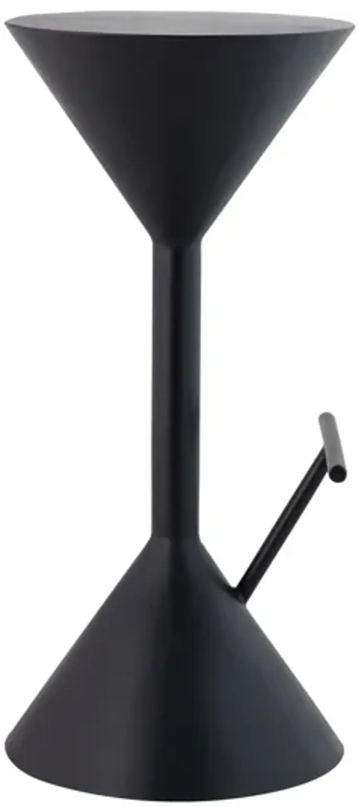 Chronos 29.75" Modern Industrial Iron Hourglass Backless Bar Stool with Foot Rest