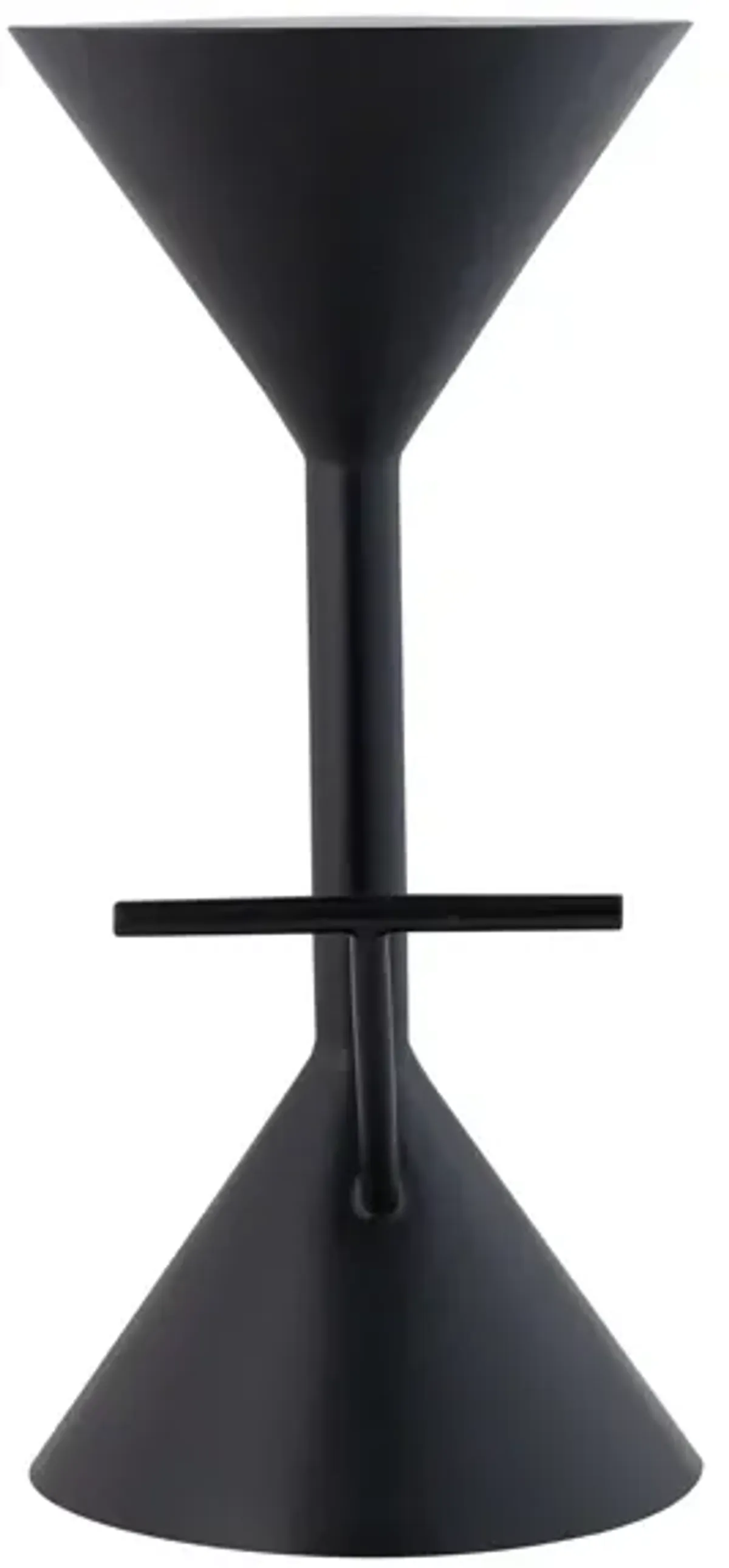 Chronos 29.75" Modern Industrial Iron Hourglass Backless Bar Stool with Foot Rest