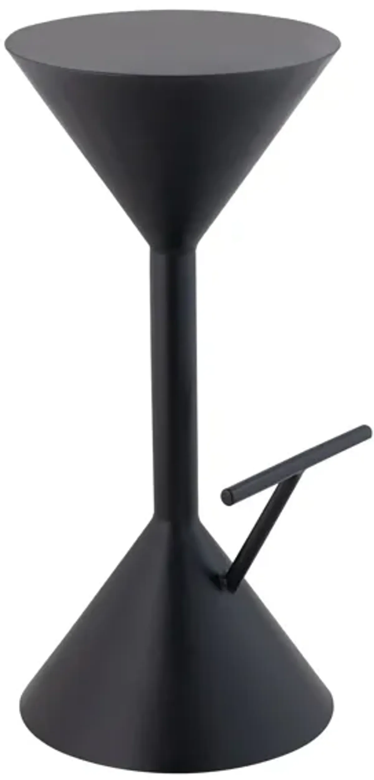 Chronos 29.75" Modern Industrial Iron Hourglass Backless Bar Stool with Foot Rest