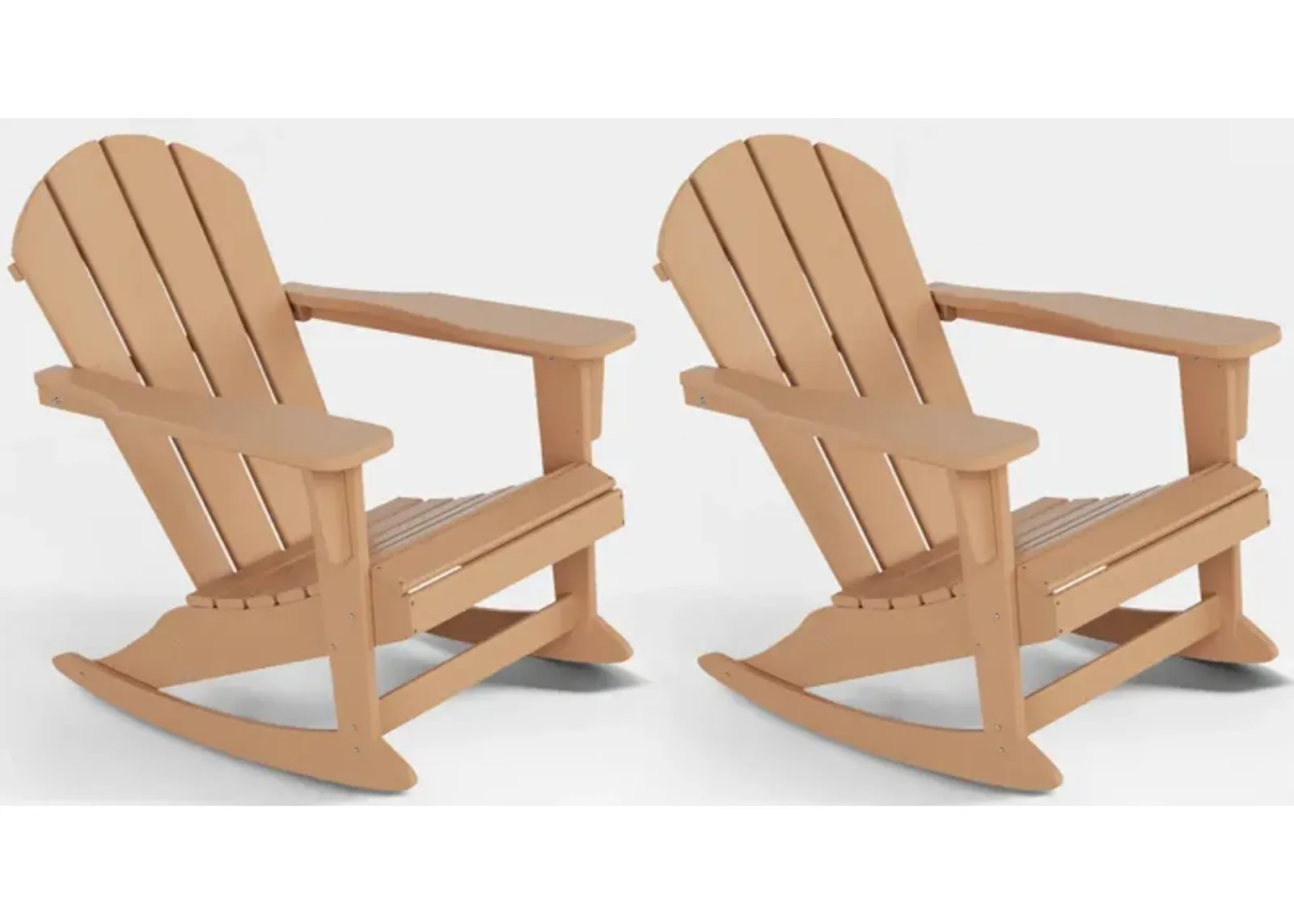 WestinTrends Classic Outdoor Patio Rocking Adirondack Chair (Set of 2)