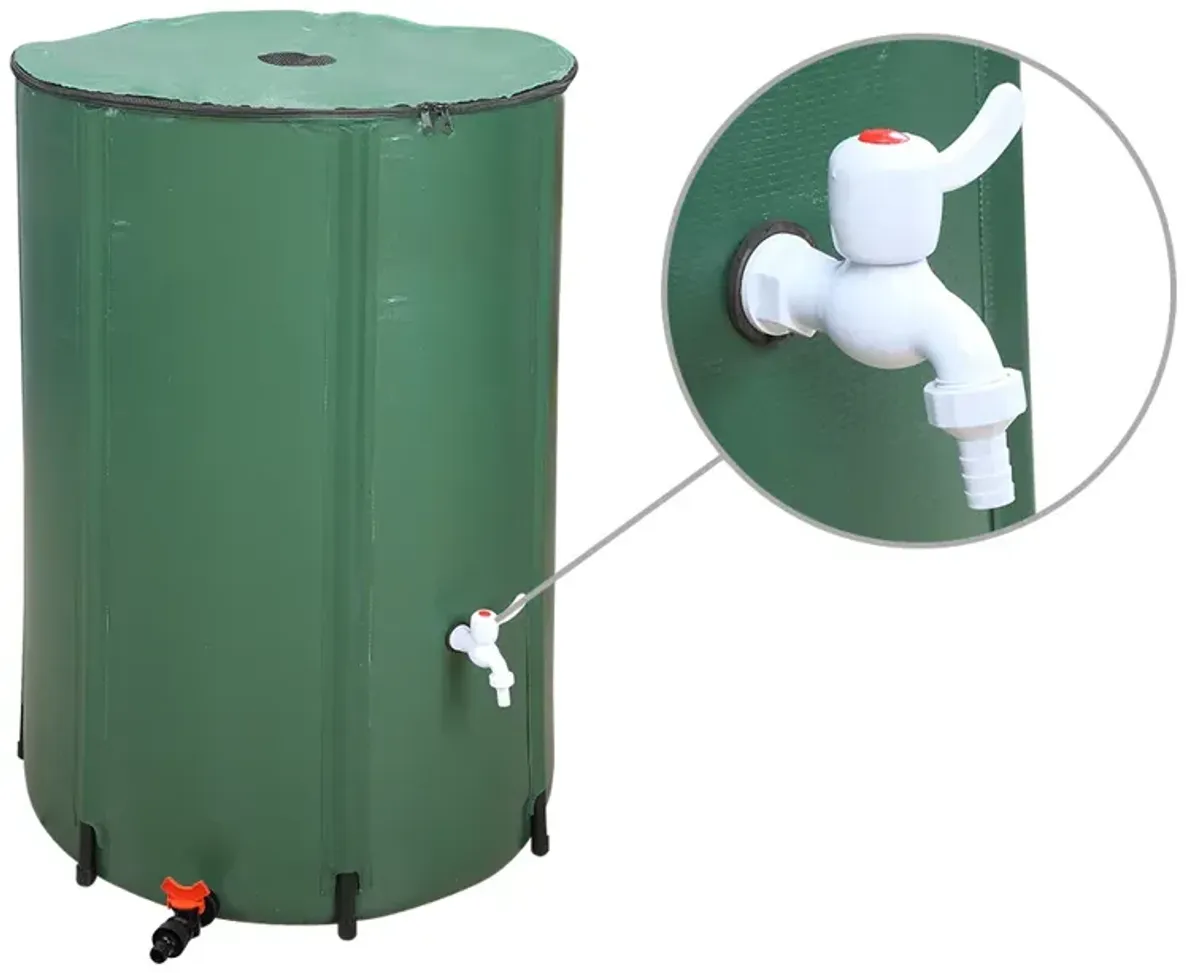 Collapsible Water Collector Barrel, Folding Rain Barrel for Efficient Water Storage