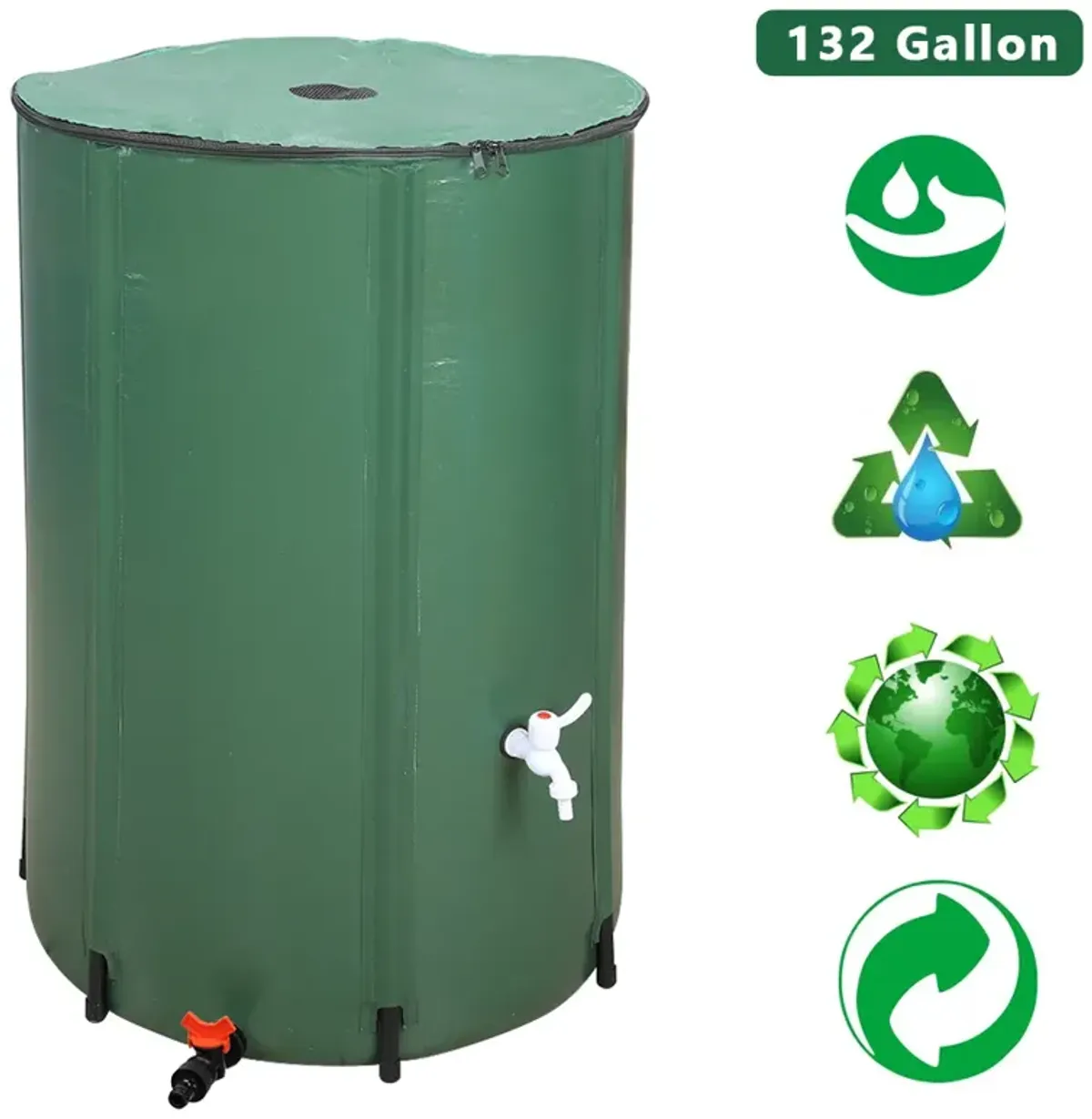 Collapsible Water Collector Barrel, Folding Rain Barrel for Efficient Water Storage