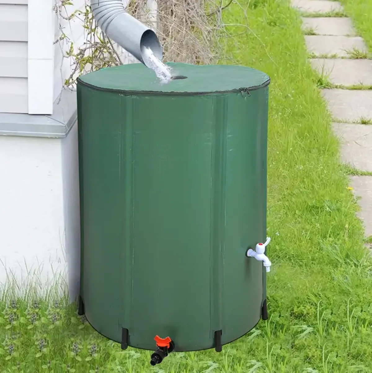 Collapsible Water Collector Barrel, Folding Rain Barrel for Efficient Water Storage