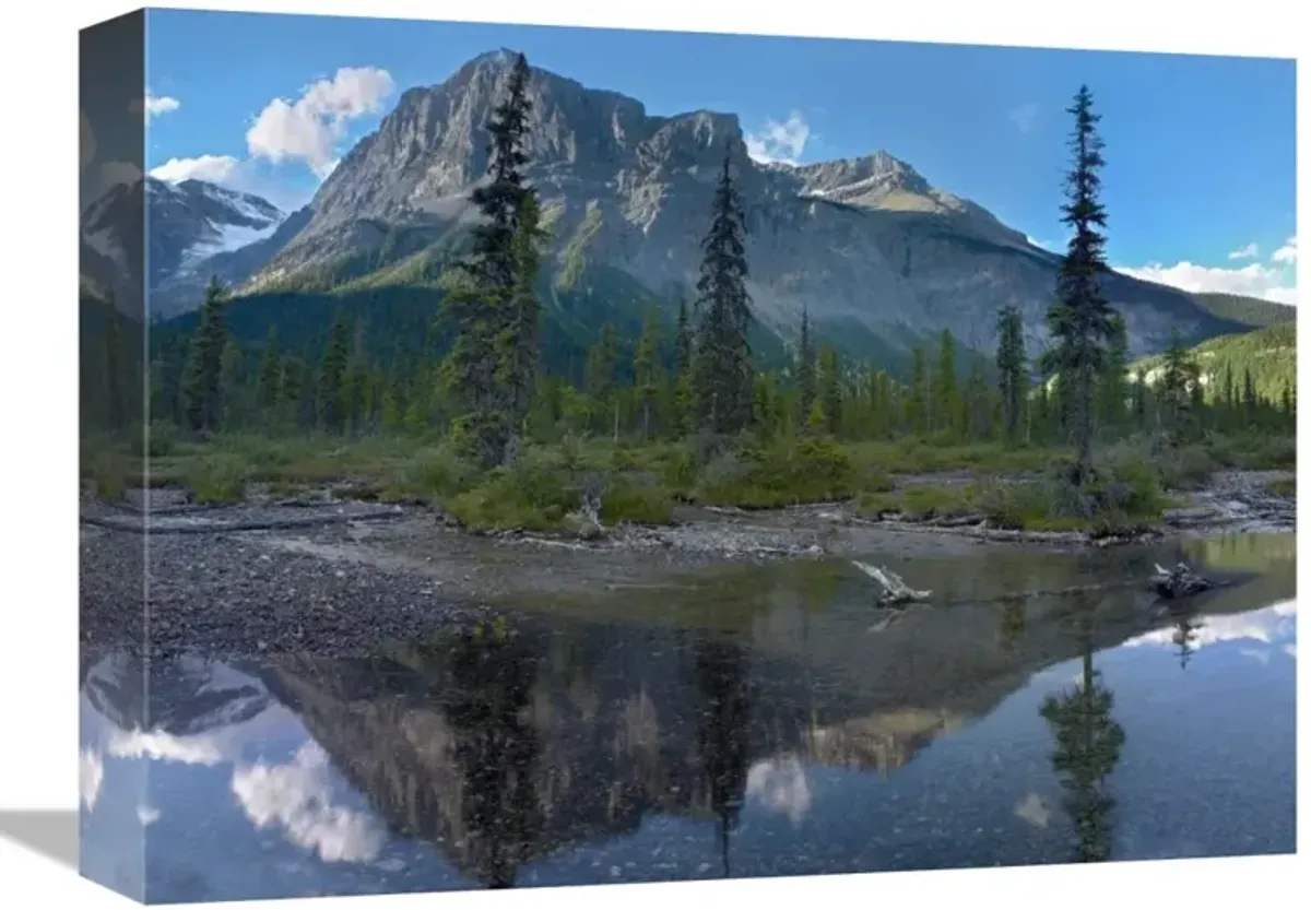 Michael Peak reflection, Emerald Lake, Yoho National Park, British Columbia, Canada-Canvas Art-16x12