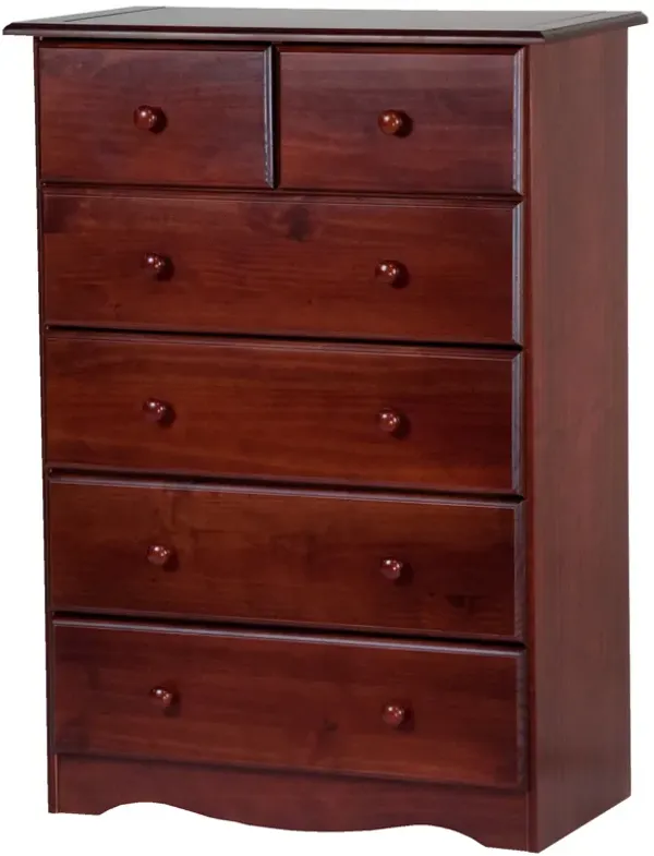 100% Solid Wood 6-Drawer Chest