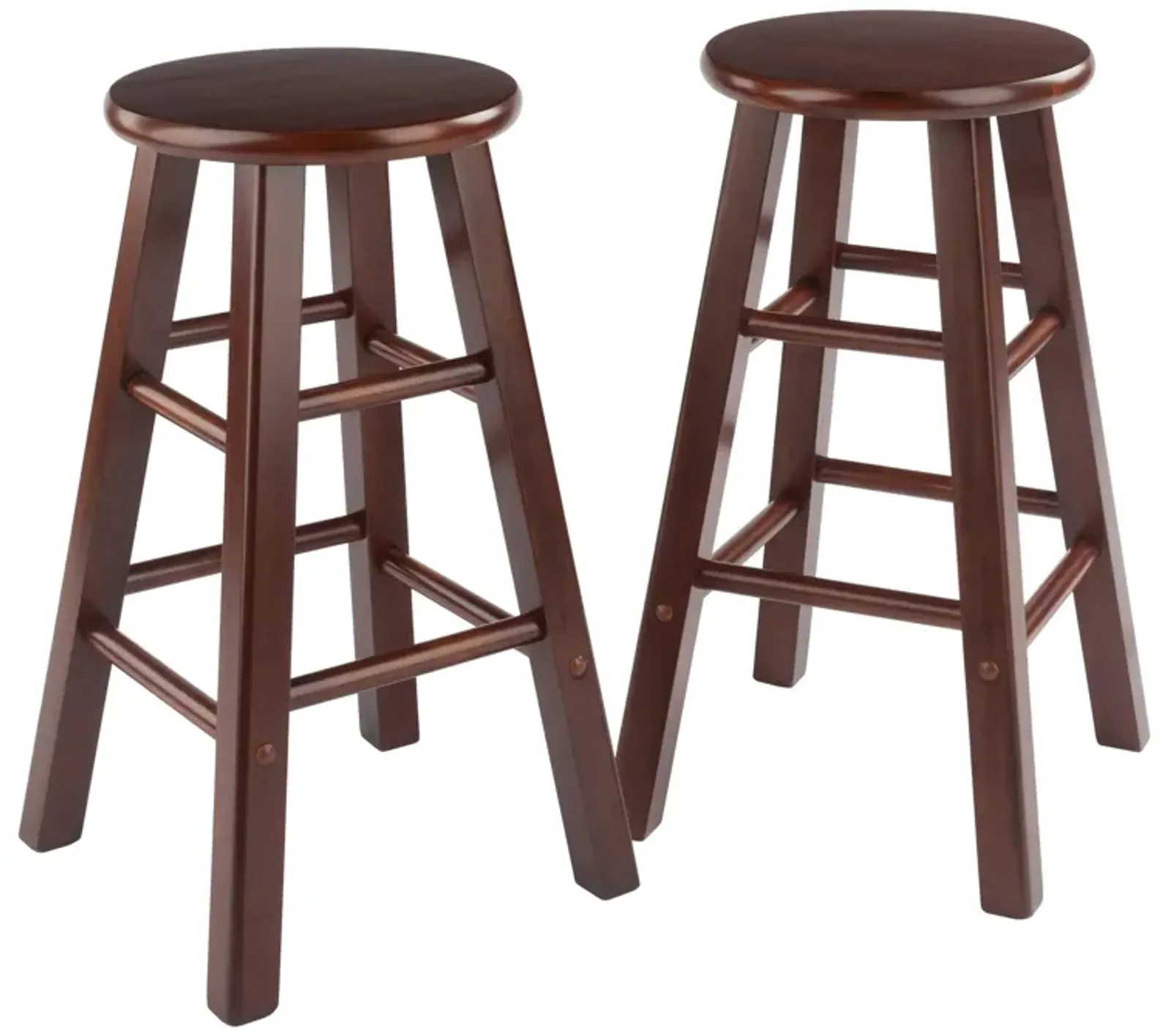 Casafoyer Winsome Wood Element Counter Stools - Stylish, Durable, Walnut Finish (Set of 2)