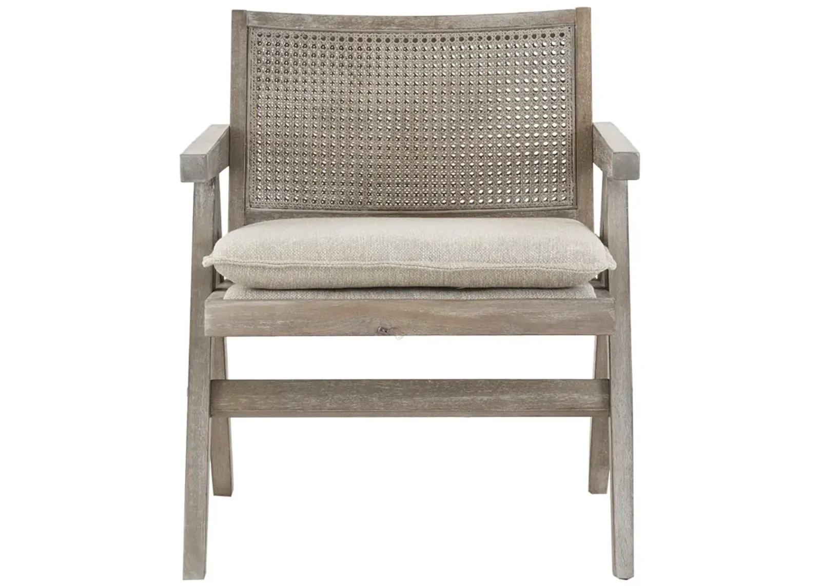 Gracie Mills Kendra Rattan Harmony Accent Chair with Solid Hardwood Frame