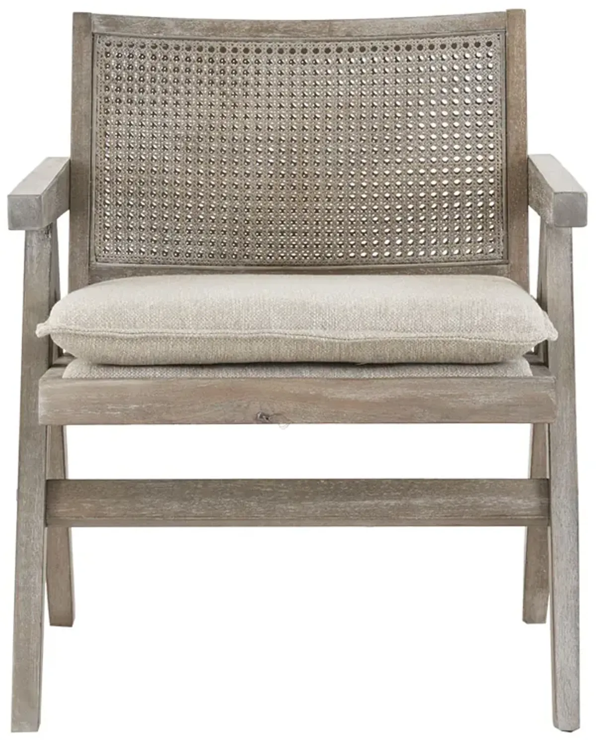 Gracie Mills Kendra Rattan Harmony Accent Chair with Solid Hardwood Frame