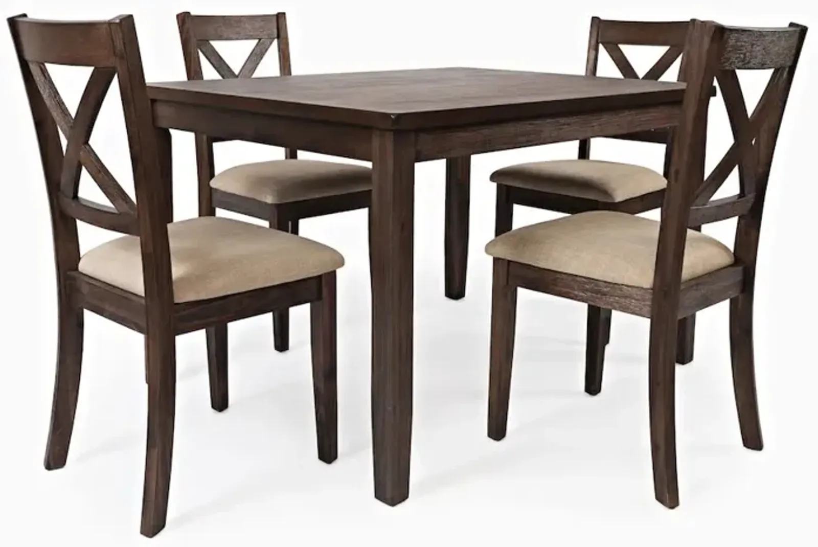 Jofran Walnut Creek 5 Pack Dining Set - Dining Table with 4 Chairs