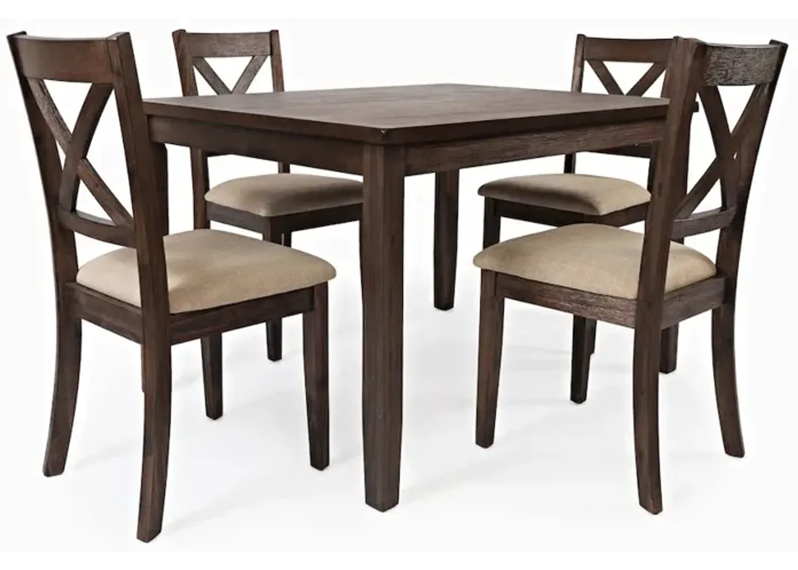 Jofran Walnut Creek 5 Pack Dining Set - Dining Table with 4 Chairs