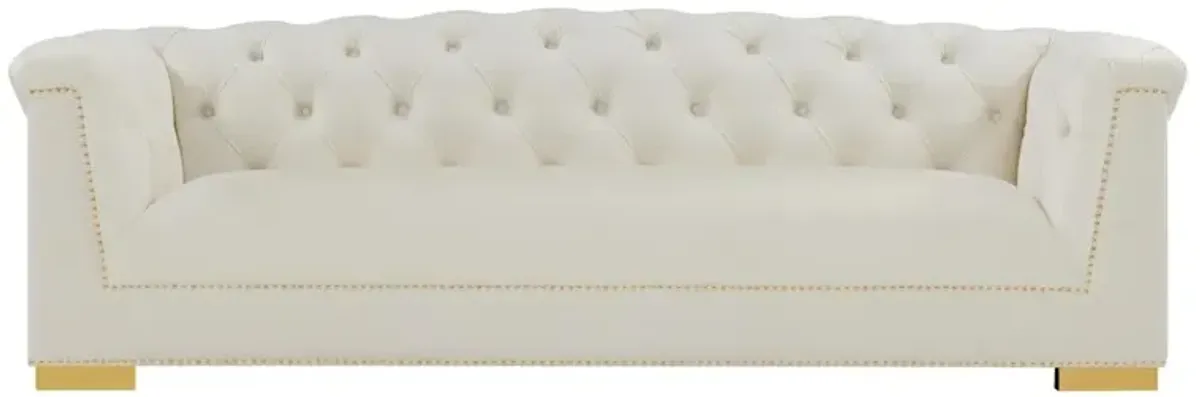 Belen Kox Modern Velvet Tufted Sofa with Gold Nailhead Trim, Belen Kox