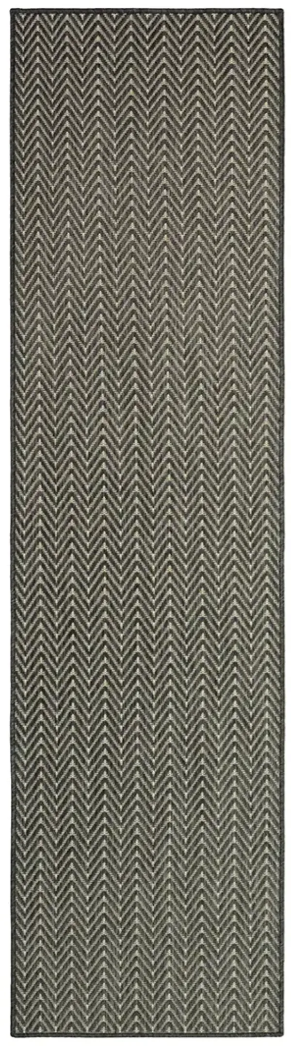 Horizon Indoor/Outdoor HOZ02 Charcoal 2'2" x 8' Rug