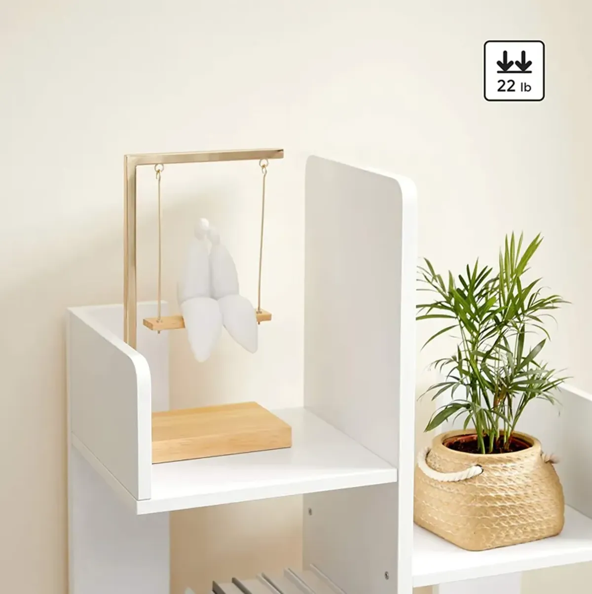 Elegant Tree-Shaped Bookshelf with 8 Shelves: Stylish Storage with Rounded Corners