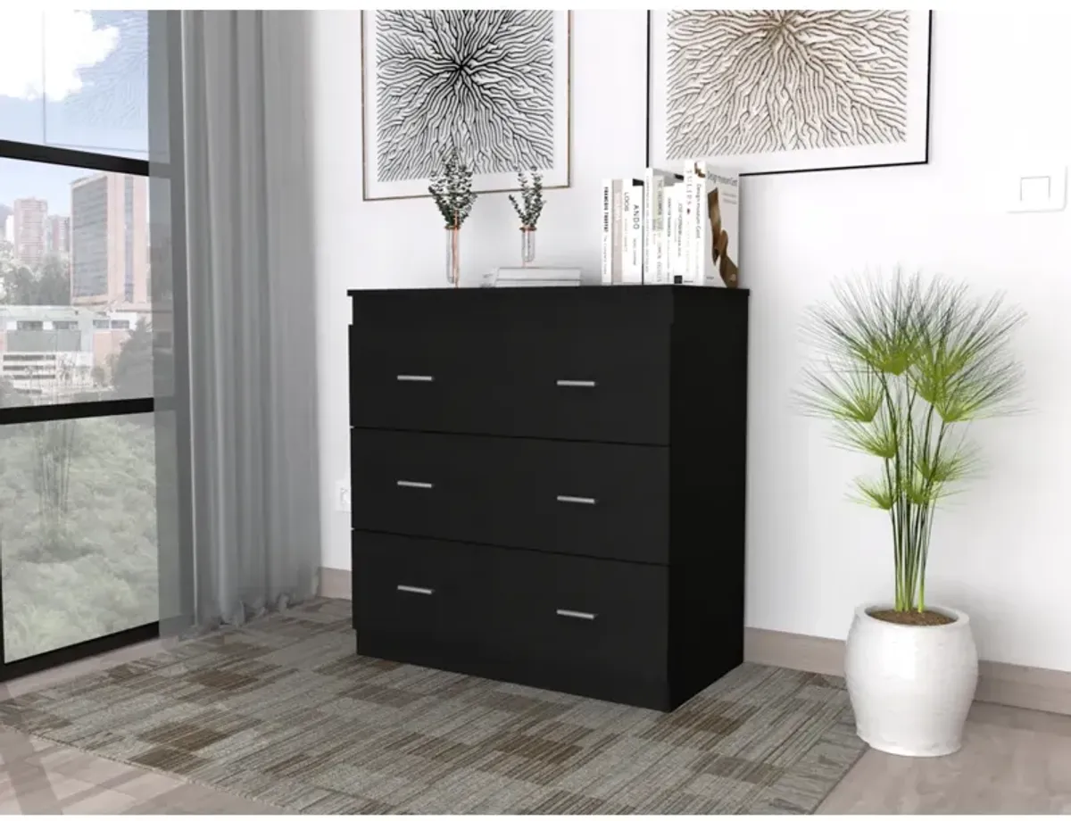 Montclair 3-Drawer Dresser Black